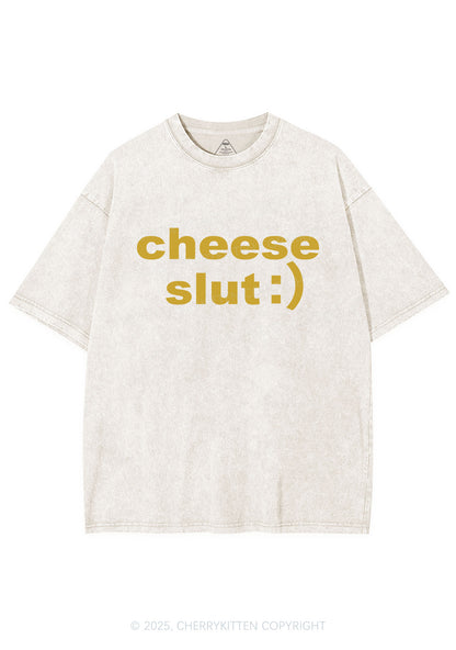Cheese Slxt Y2K Shirts Washed Tee Cherrykitten