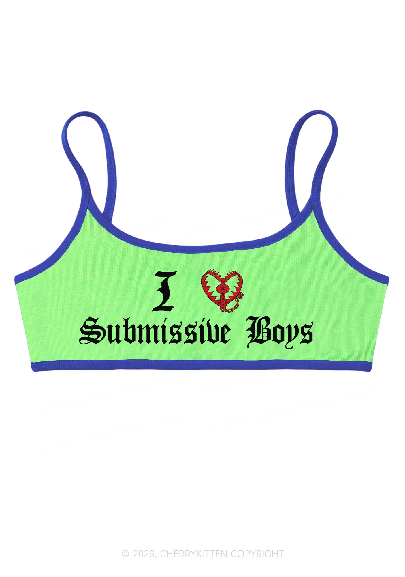 I Love S Boys Y2K Super Crop Cami Cherrykitten