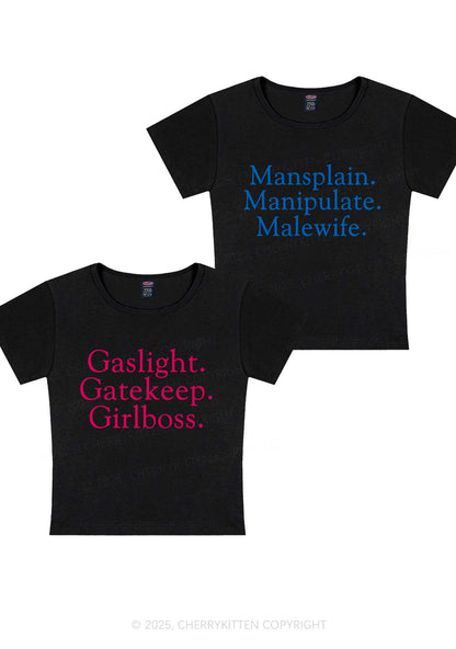 Girlboss Malewife Valentine's Day Y2K Valentine's Day Baby Tee Cherrykitten