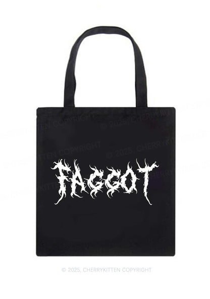Punk Faggot Pride Y2K Canvas Tote Bag Cherrykitten