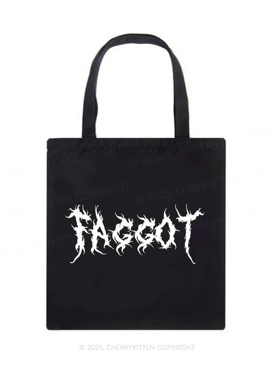 Punk Faggot Pride Y2K Canvas Tote Bag Cherrykitten