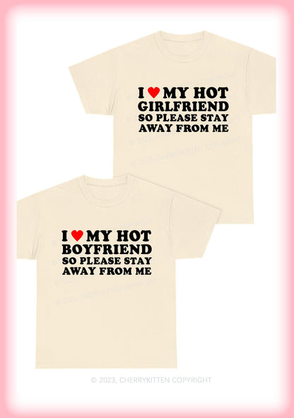 I Love My Hot BF&GF Y2K Valentine's Day Chunky Shirt Cherrykitten
