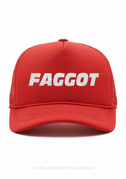 Glitter Faggot Pride Y2K Trucker Hat Cherrykitten