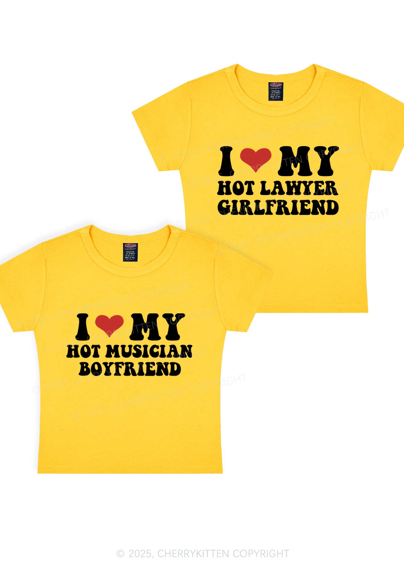 Custom My Hot Lawyer GF Y2K Valentine's Day Baby Tee Cherrykitten