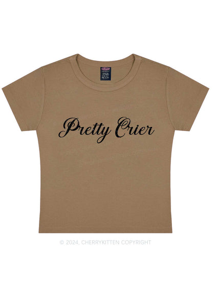 Pretty Crier Y2K Baby Tee Cherrykitten