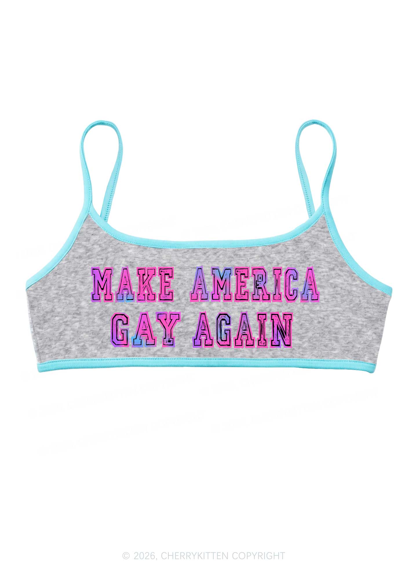 Make America Gay Again Y2K Super Crop Cami Cherrykitten