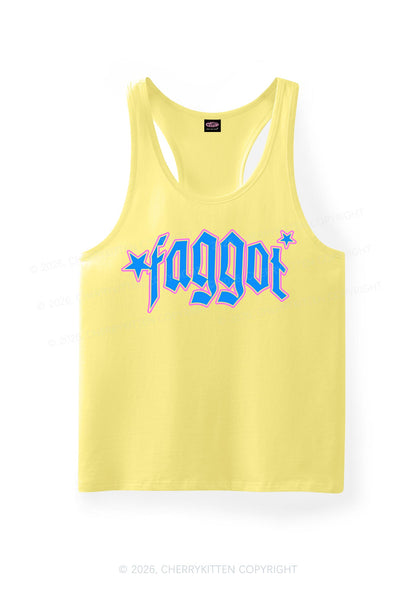 Faggot Stars Pride Y2K Men Racerback Tank Top Cherrykitten