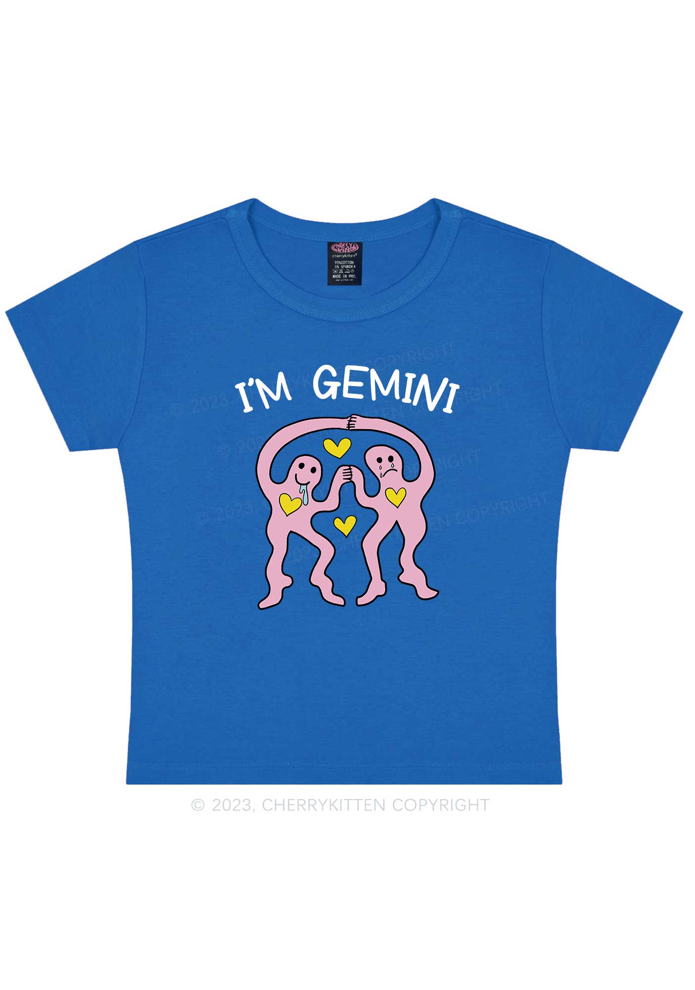 I'm Gemini Y2K Baby Tee Cherrykitten