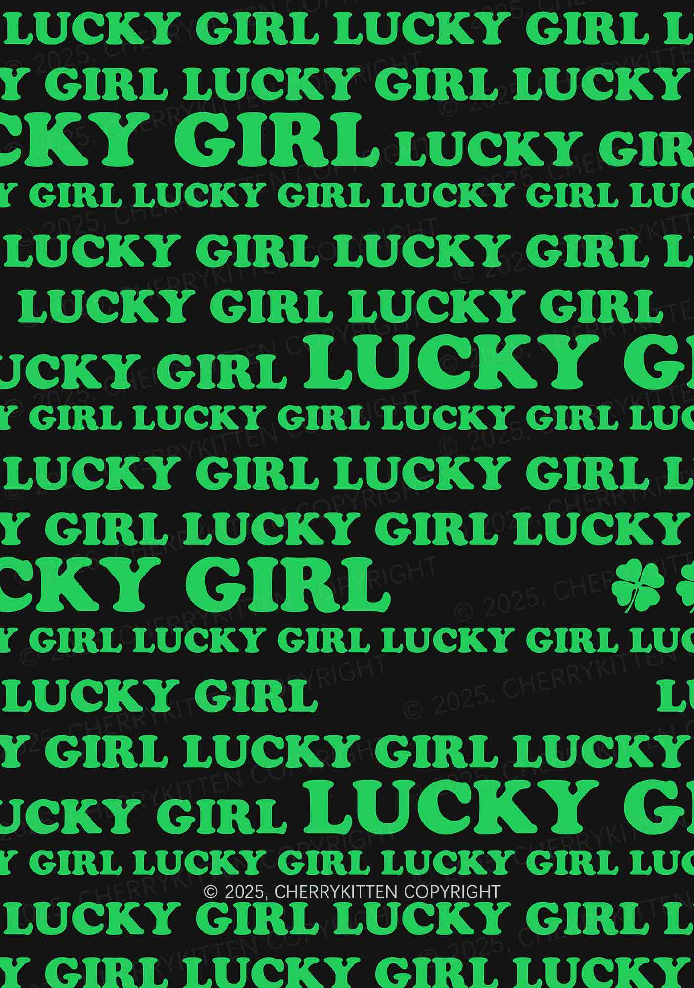 Lucky Girl Y2K Print Mini Layered Skirt Cherrykitten