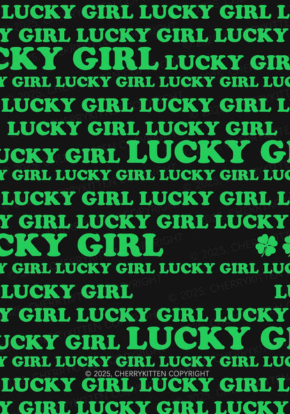 Lucky Girl Y2K Print Mini Layered Skirt Cherrykitten