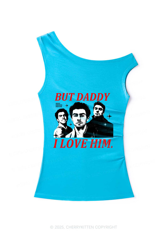 Daddy I Love Luigi Y2K Off Shoulder Tank Top Cherrykitten