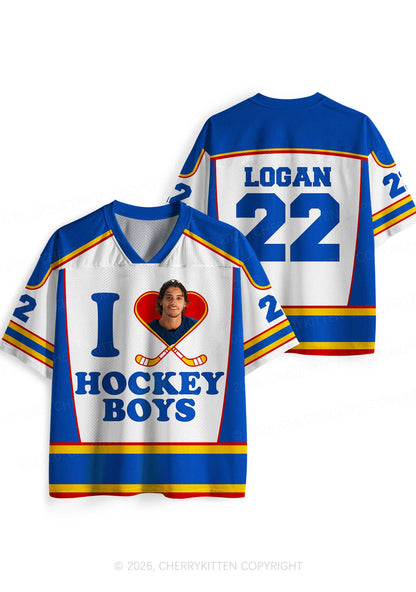 I Love Hockey Boy JL Y2K Sport Jersey Shirts Cherrykitten