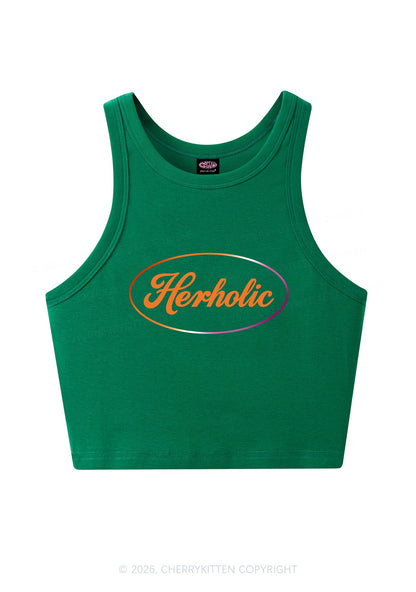 Herholic Lesbian Pride Y2K Crop Tank Top Cherrykitten