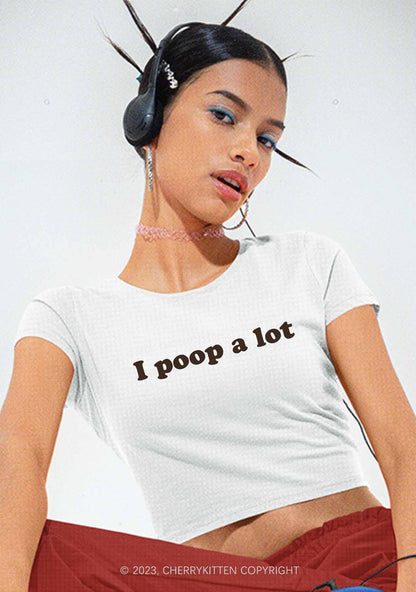 Poop A Lot Y2K Baby Tee Cherrykitten