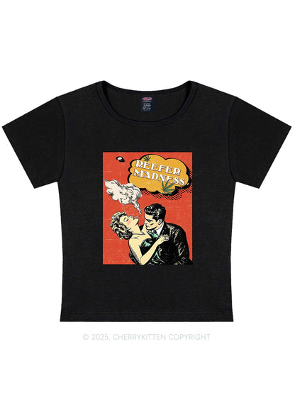 Smoke Madness Y2K Baby Tee Cherrykitten