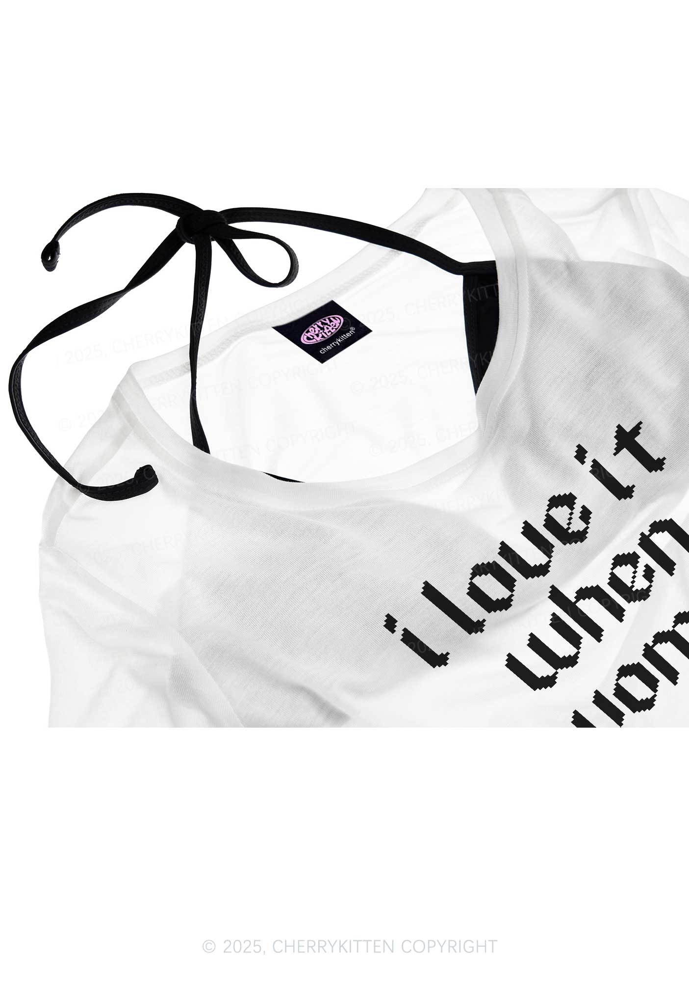 I Love It When Women Pride Y2K Sheer Boyfriend Tee Cherrykitten