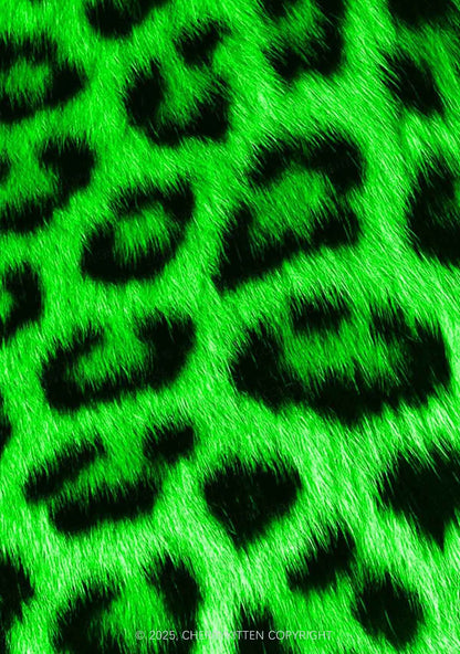 Bright Green Leopard Y2K Print Mini Layered Skirt Cherrykitten