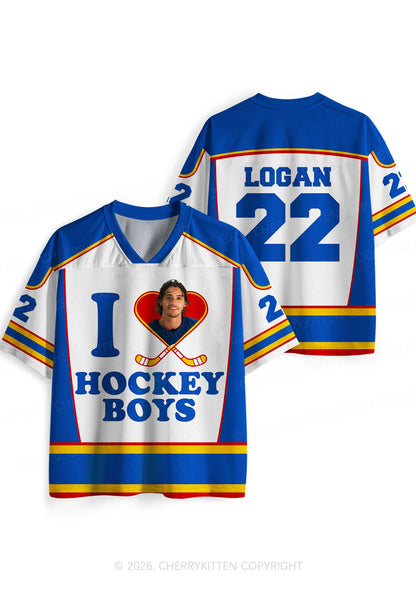 I Love Hockey Boy JL Y2K Sport Jersey Shirts Cherrykitten