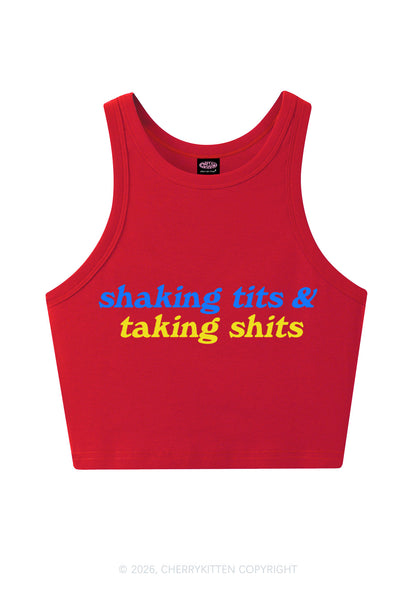 Shaking Txts Taking Shxts Y2K Crop Tank Top Cherrykitten