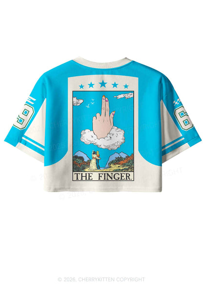 The Lesbians Finger Pride Y2K Crop Sport Jersey Shirts Cherrykitten
