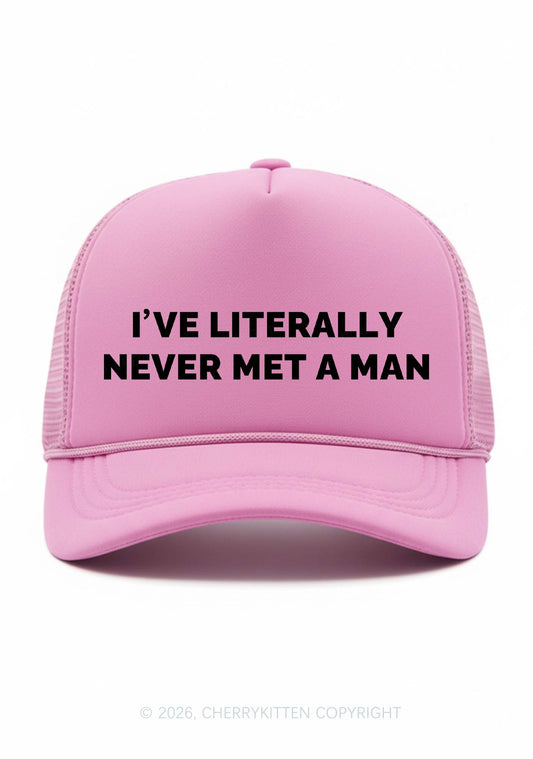 Never Met A Man Pride Y2K Trucker Hat Cherrykitten