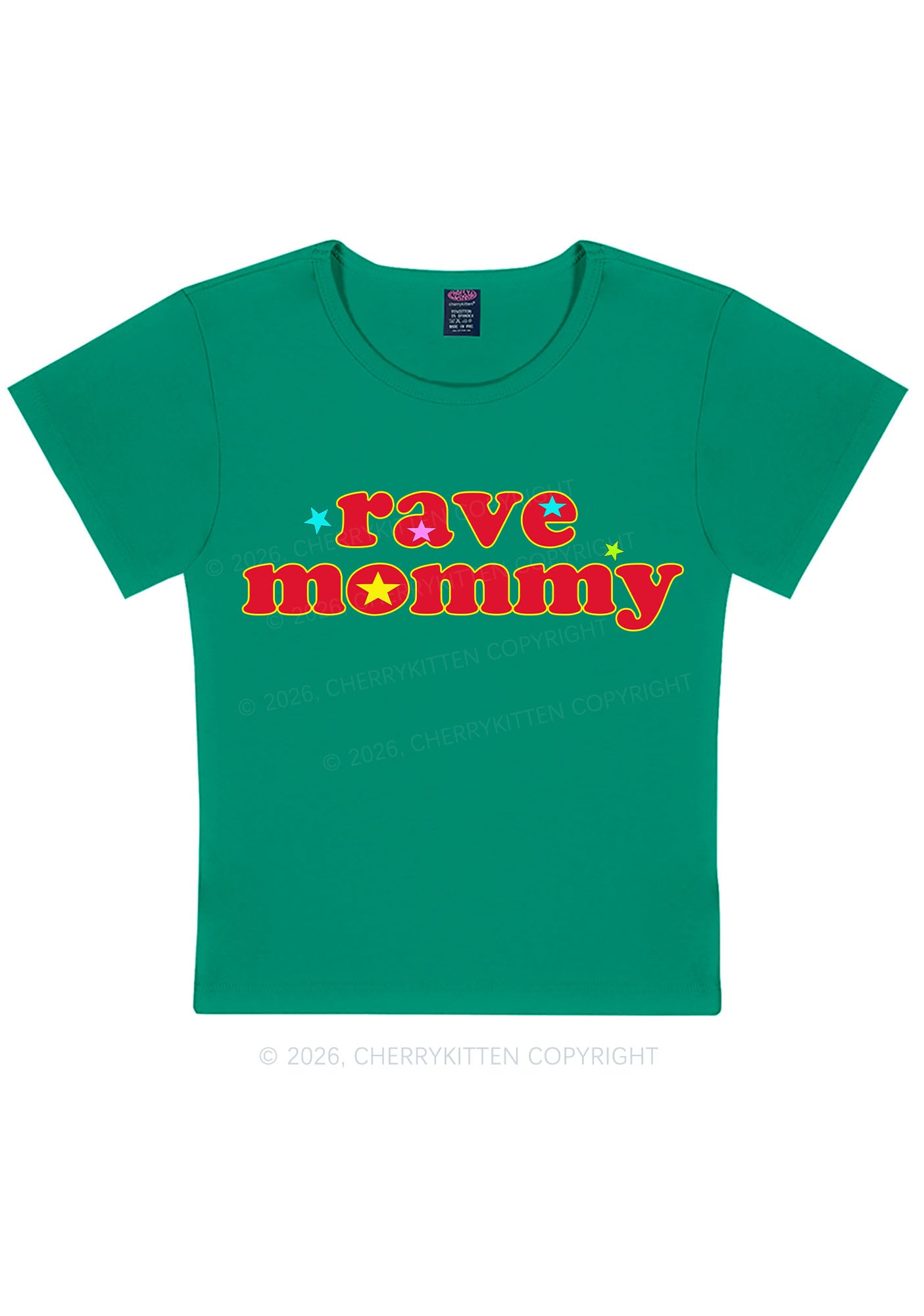 Rave Mommy Y2K Baby Tee Cherrykitten
