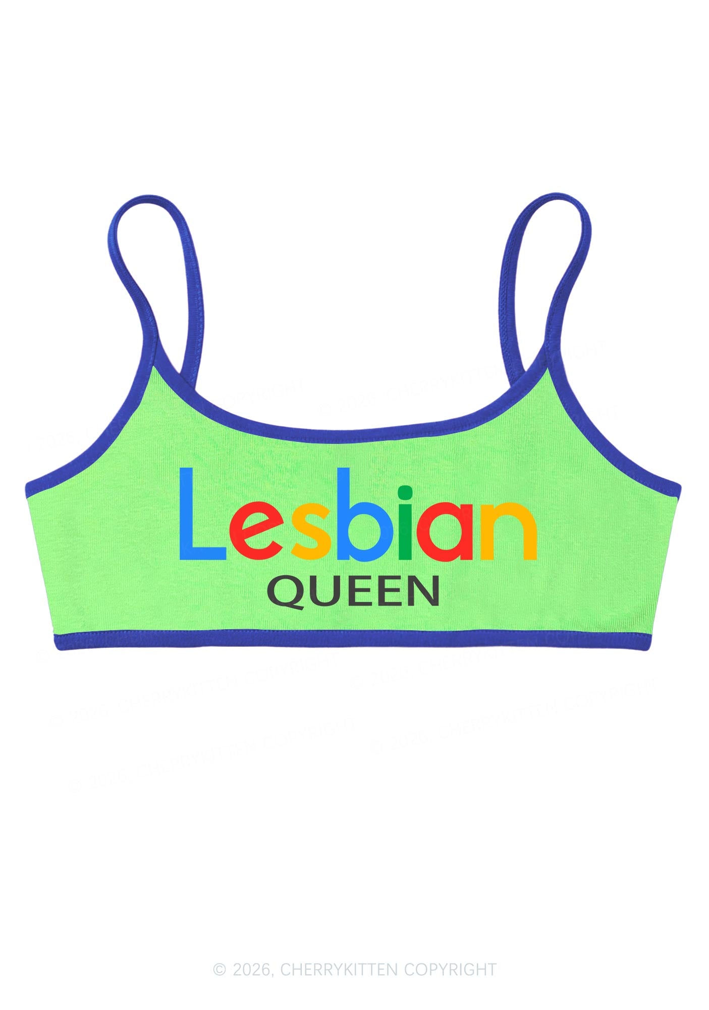 Lesbian Queen Pride Y2K Super Crop Cami Cherrykitten