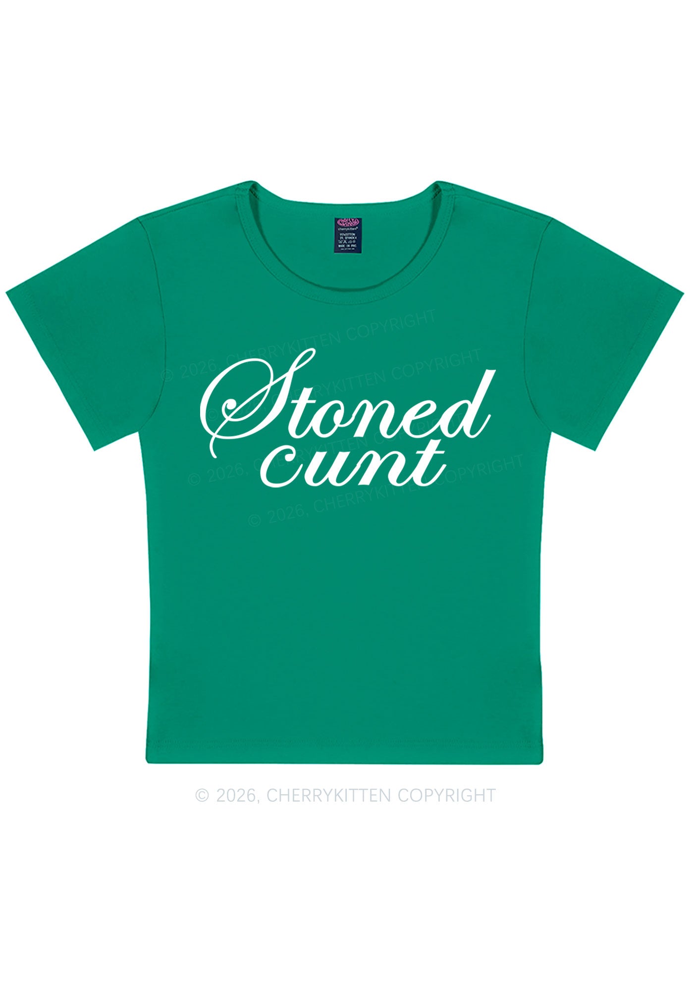 Stoned Cxxt Y2K Baby Tee Cherrykitten