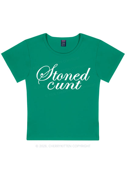 Stoned Cxxt Y2K Baby Tee Cherrykitten
