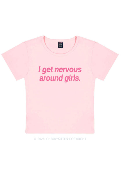 Get Nervous Around Girls Y2K Baby Tee Cherrykitten