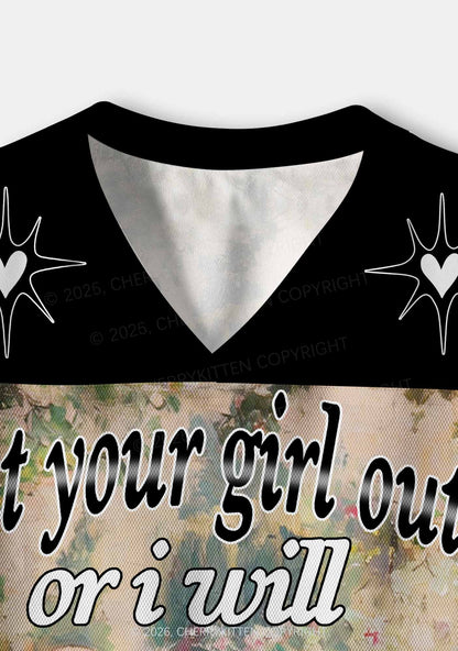 Eat Your Girl Out Or I Will Pride Y2K Crop Sport Jersey Shirts Cherrykitten