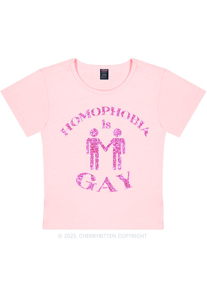 Glitter Homophobia Is Gay Pride Y2K Baby Tee Cherrykitten