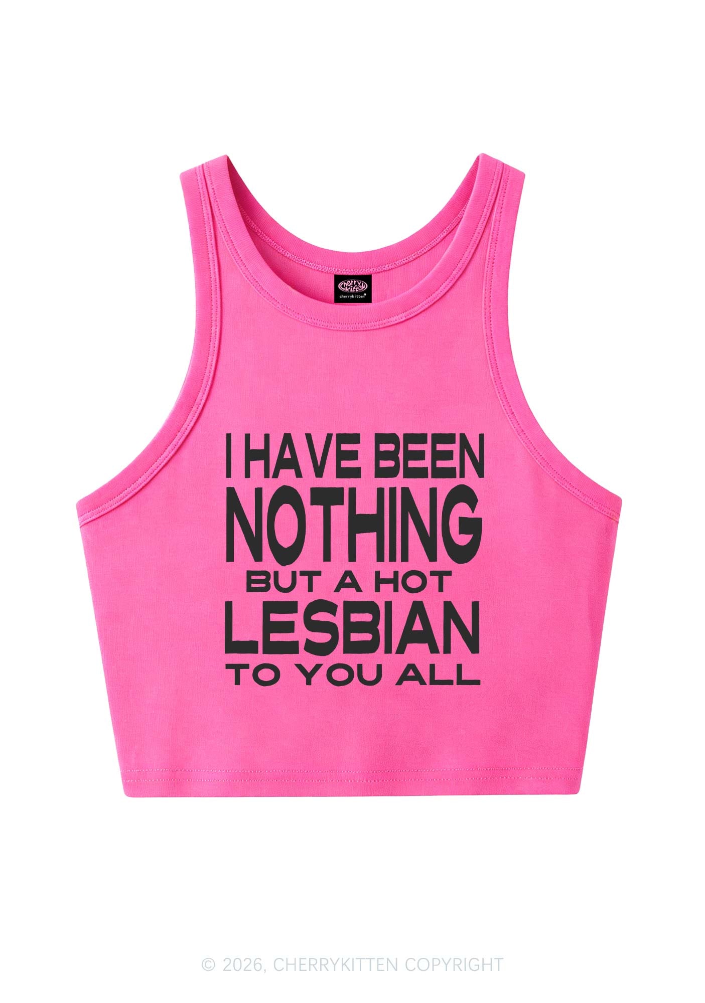 I Have Been A Hot Lesbian Pride Y2K Crop Tank Top Cherrykitten