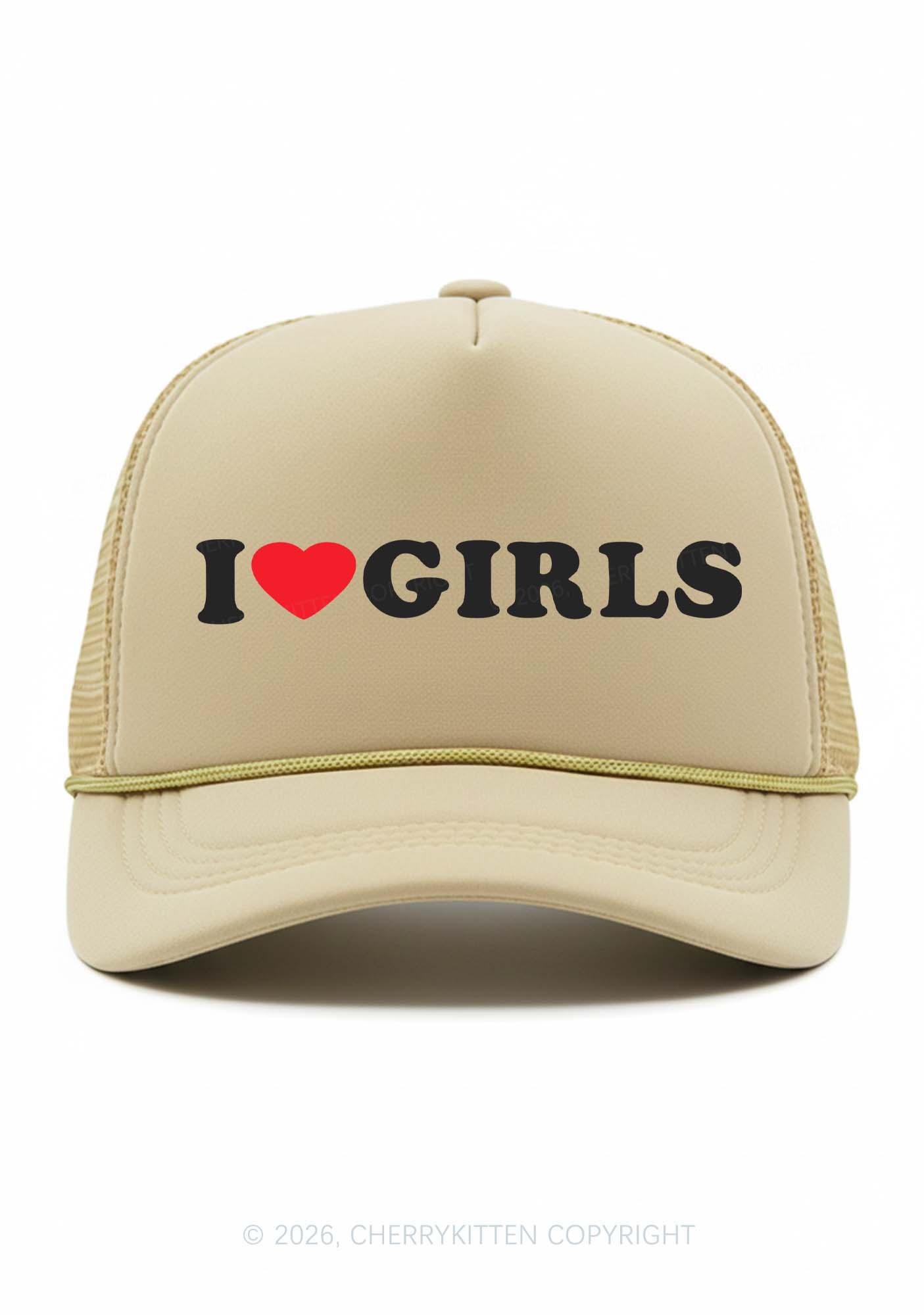 I Love Girls Pride Y2K Trucker Hat Cherrykitten