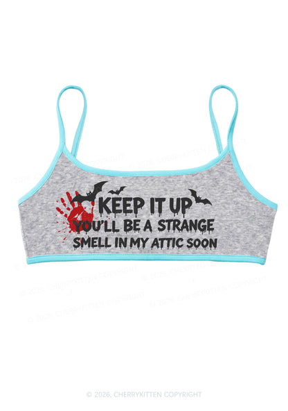 Halloween Strange Smell In My Attic Y2K Super Crop Cami Cherrykitten
