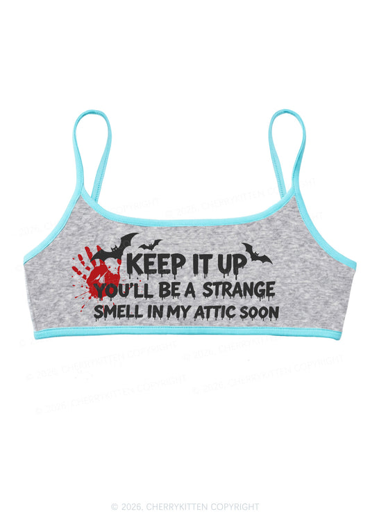 Halloween Strange Smell In My Attic Y2K Super Crop Cami Cherrykitten