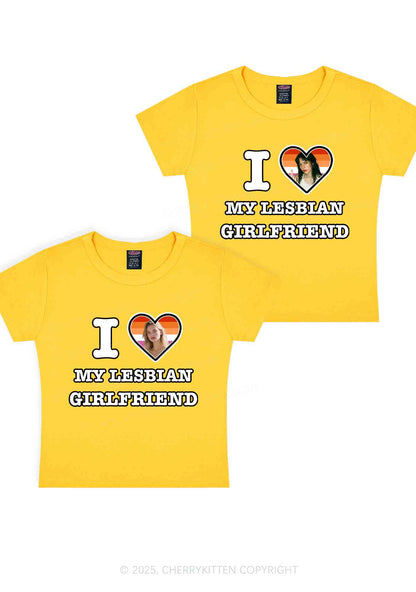 Custom My Lesbian GF Pride Y2K Valentine's Day Baby Tee Cherrykitten