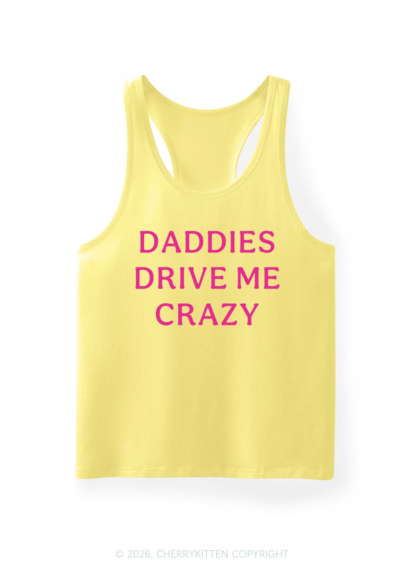 Daddies Drive Me Crazy Y2K Men Racerback Tank Top Cherrykitten