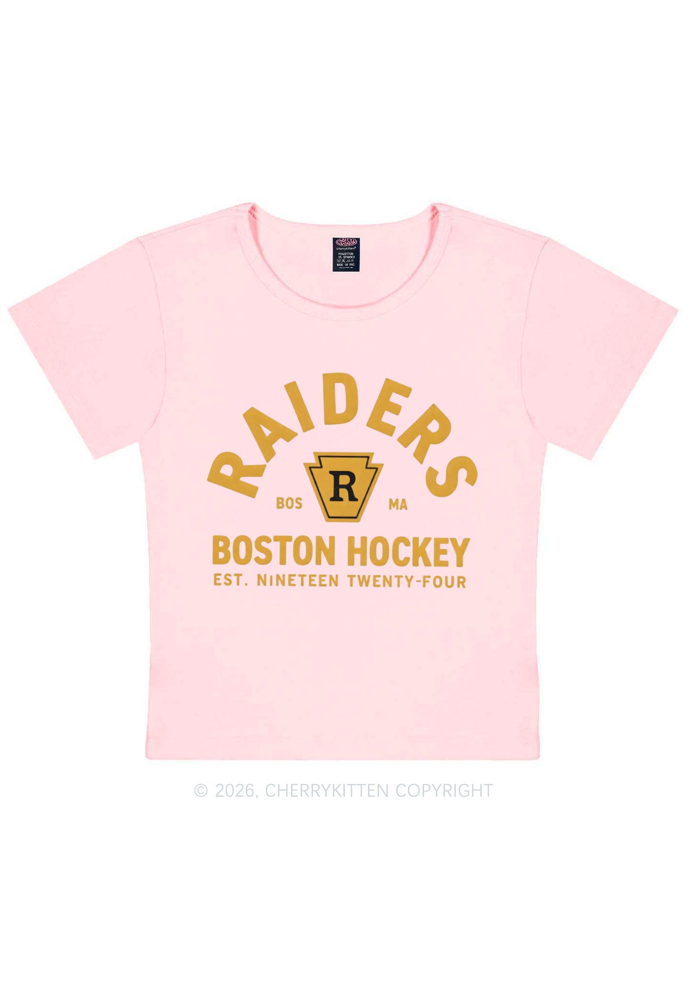 Boston Hockey HR Y2K Baby Tee Cherrykitten