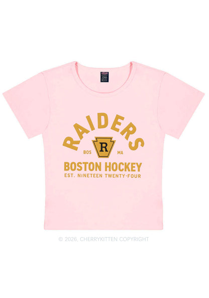 Boston Hockey HR Y2K Baby Tee Cherrykitten