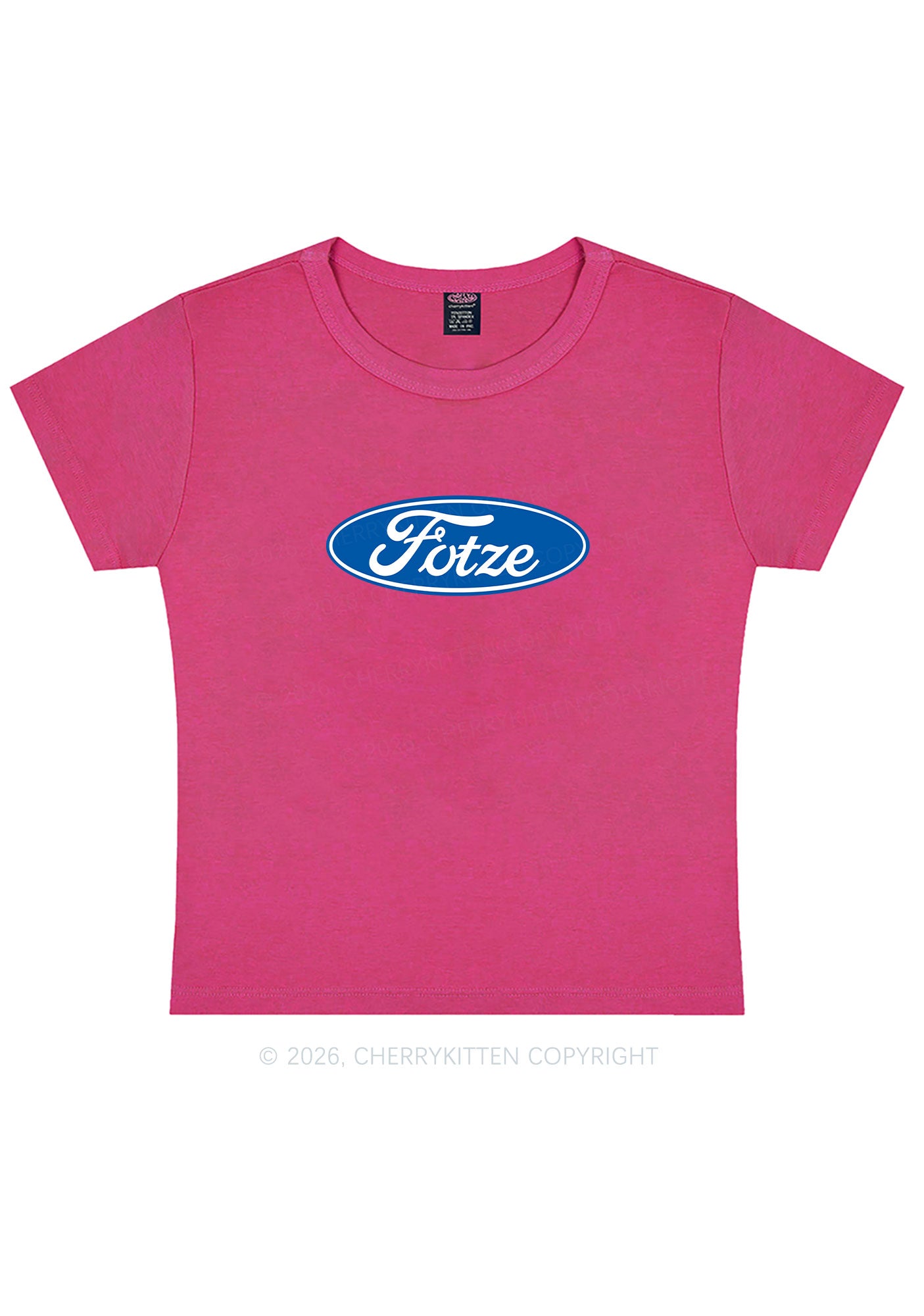 Fotze Y2K Baby Tee Cherrykitten