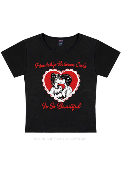 Friendship Between Girls Pride Y2K Baby Tee Cherrykitten