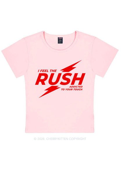 I Feel The Rush Y2K Baby Tee Cherrykitten
