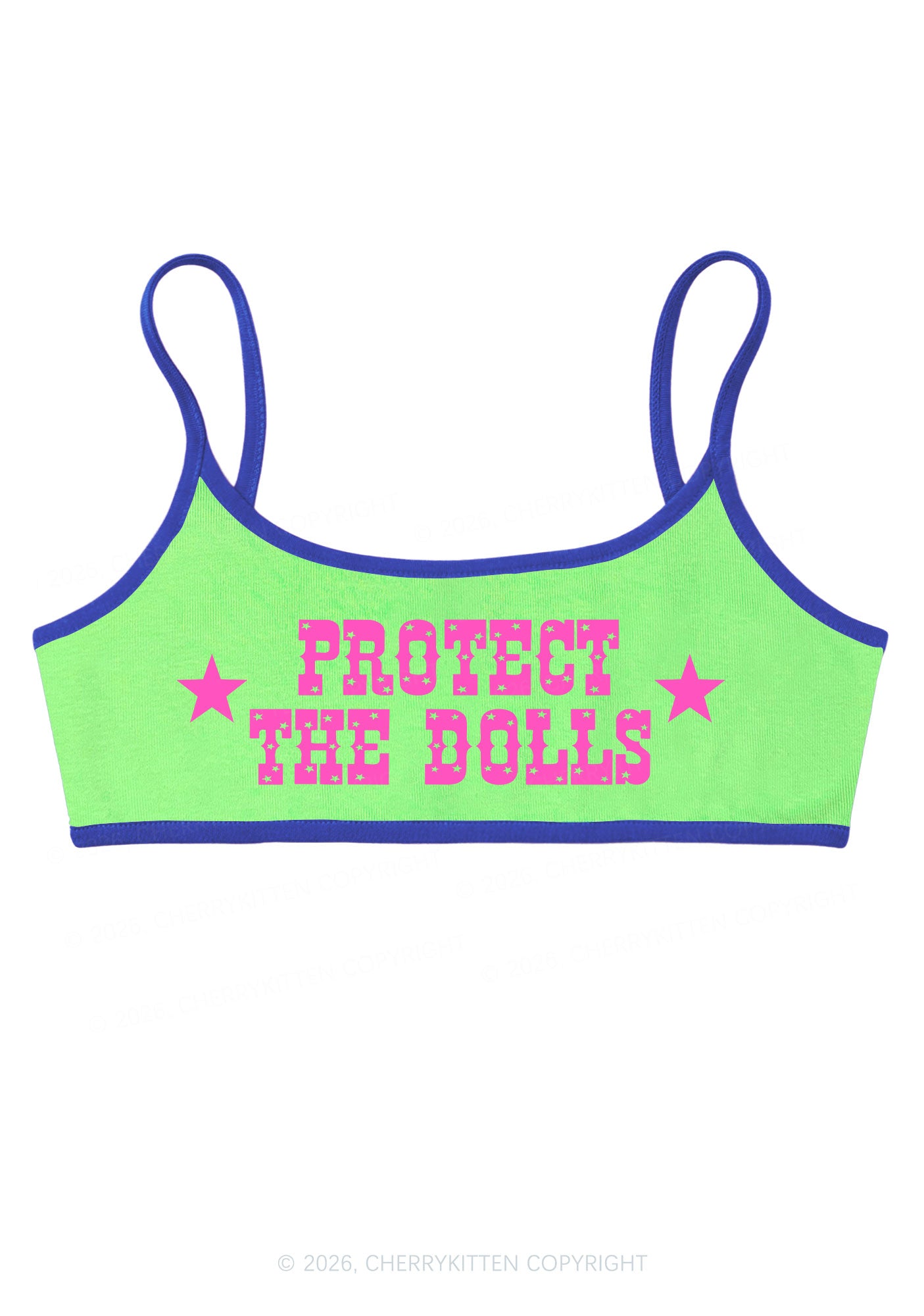 Protect The Dolls Y2K Super Crop Cami Cherrykitten