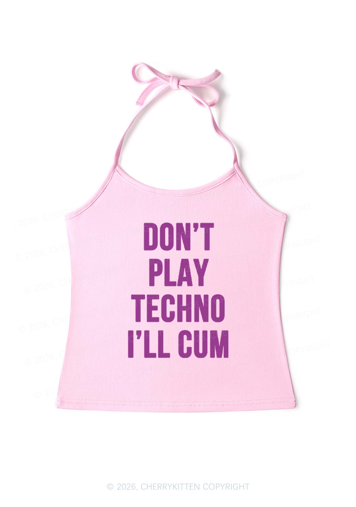 Dont Play Techno Y2K Halter Neck Cami Cherrykitten
