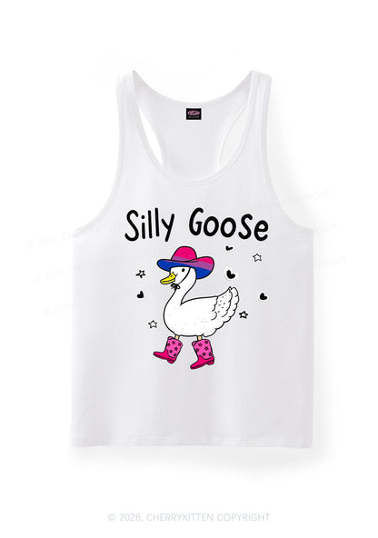 Silly Goose Bisexual Pride Y2K Men Racerback Tank Top Cherrykitten