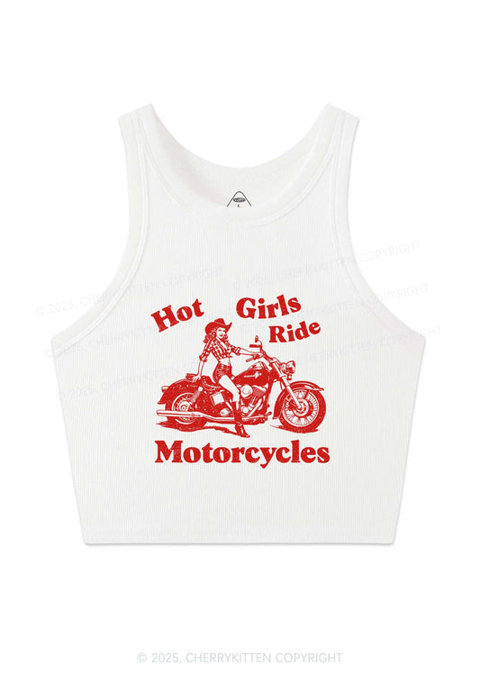 Hot Girls Ride Motorcycles Y2K Crop Tank Top Cherrykitten