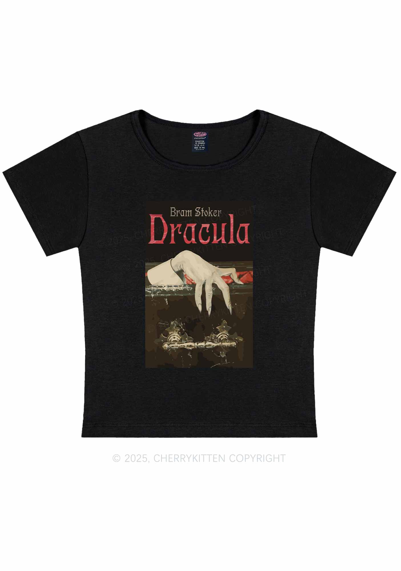 Halloween Creepy Claw Y2K Baby Tee Cherrykitten