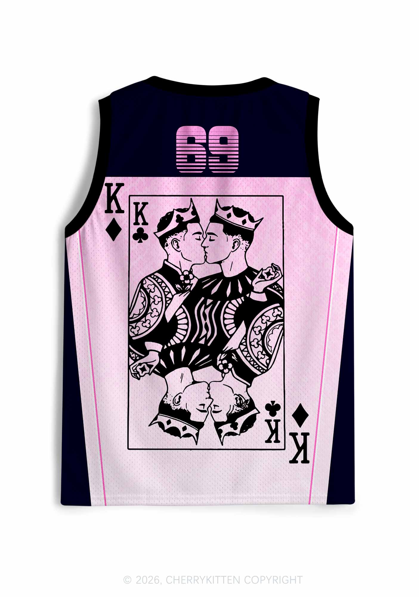 Pink Gradient Gay King Pride Y2K Sport Jersey Tank Cherrykitten