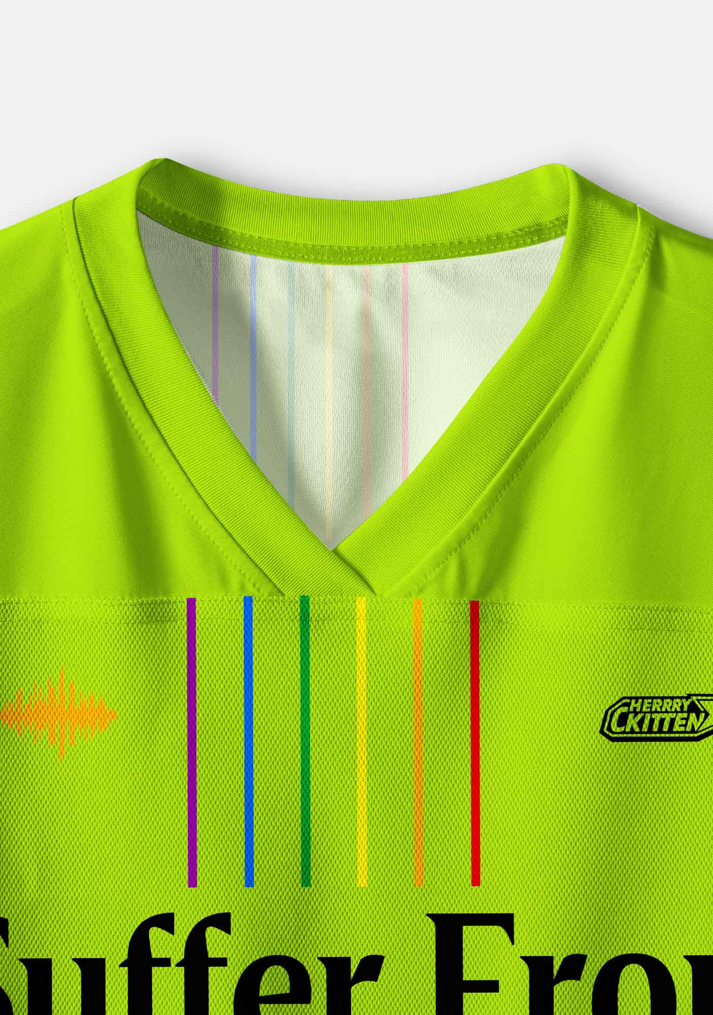 Green I Suffer From Gay Thoughts Pride Y2K Crop Sport Jersey Shirts Cherrykitten
